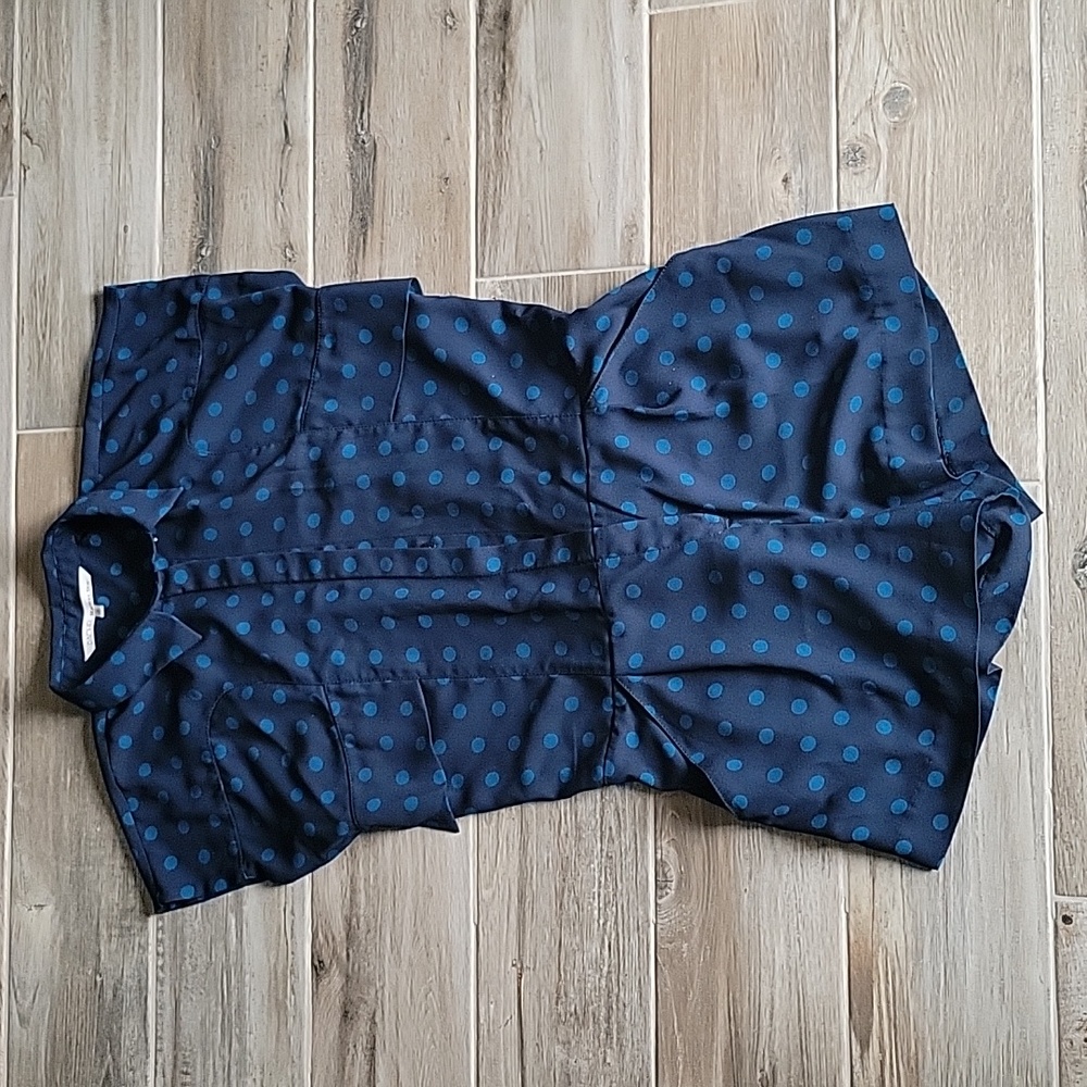 RACHEL Rachel Roy Navy Polka Dot Romper Size 6 - Picture 5 of 11
